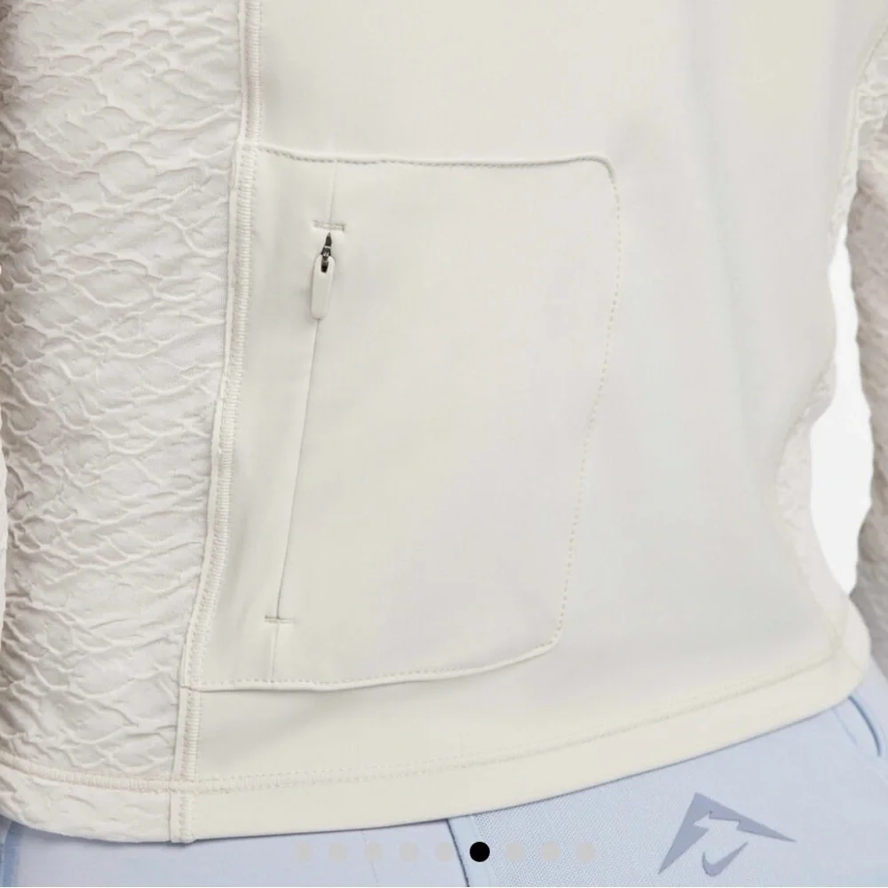 Nike Trail Dri-FIT Long Sleeve Running Top | Light Beige | Size S